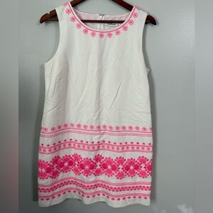 Vineyard Vines Cream and Pink Floral Mini Dress